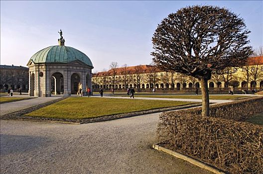 宫廷花园,慕尼黑,巴伐利亚,德国