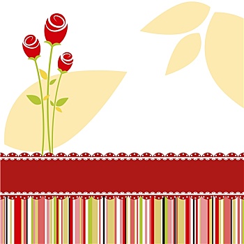 邀请,卡片,红玫瑰,花