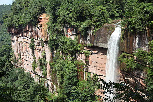 重庆江津,四面山土地岩赤壁丹霞