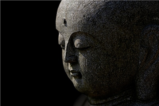 侧面视角,佛,脸
