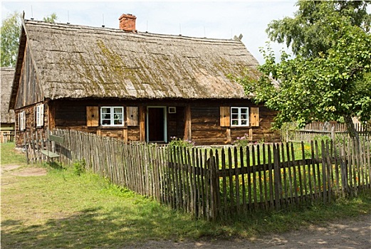 波兰,历史,屋舍,乡村,19世纪,横图,风景