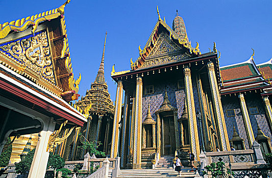 大皇宫,玉佛寺,国王,庙宇,曼谷,泰国,亚洲