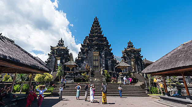 巴厘岛,正面,庙宇,布撒基寺,印度尼西亚,亚洲