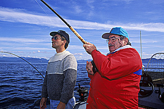 三文鱼,钓鱼,垂钓,不列颠哥伦比亚省,加拿大