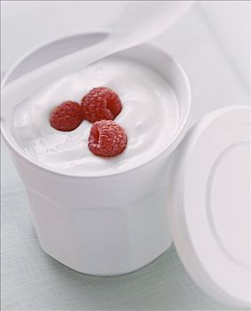 酸奶,新鲜,树莓