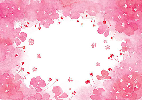 插画,粉色,花,背景