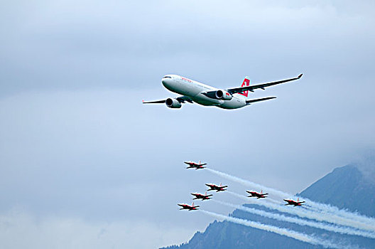 空中客车,瑞士,飞,欧洲