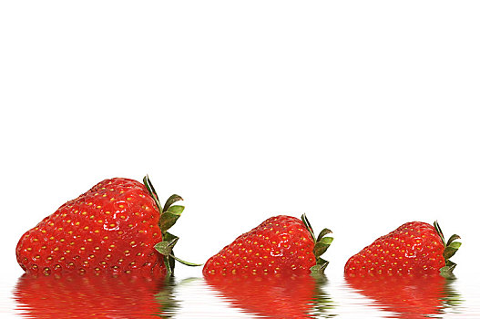 三个,草莓,反射