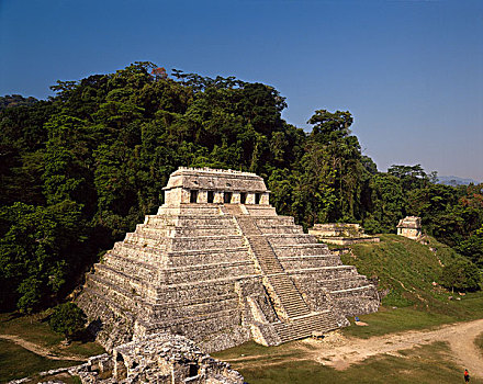 碑铭神庙,古老,玛雅,遗址,帕伦克,恰帕斯,墨西哥