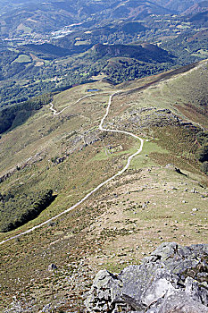 步道,路,通过,比利牛斯山脉,法国