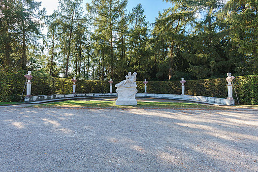 德国波茨坦无忧宫花园景观,德国园林建筑与皇宫雕像