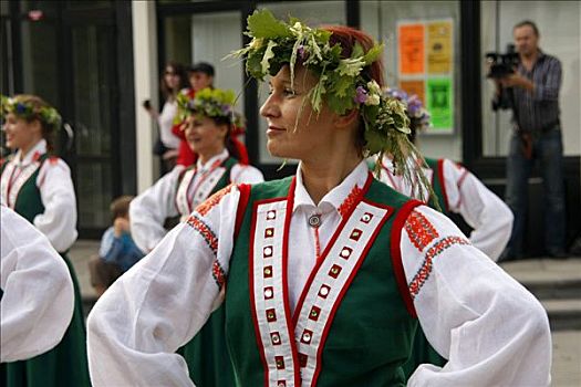 民俗,传统服装,跳舞,节日,拉脱维亚,波罗的海,国家