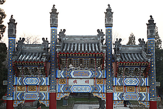 牌坊,颐和园,中国,北京,全景,风景,地标,传统