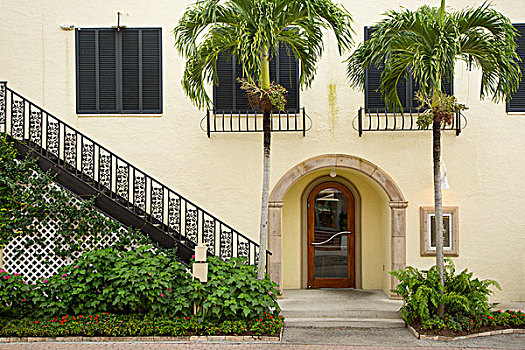 入口,历史,建筑,那不勒斯,佛罗里达,美国