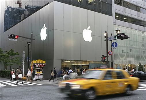 苹果,电脑,街道,奢华,购物,娱乐区,银座,东京,日本,亚洲