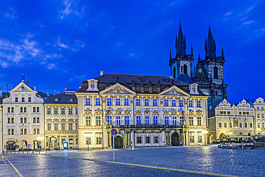 捷克共和国,波希米亚,布拉格,老城广场,大幅,尺寸
