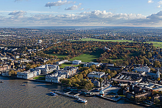 俯视,航拍,伦敦,首都,建筑,绿地,泰晤士河,风景,城市