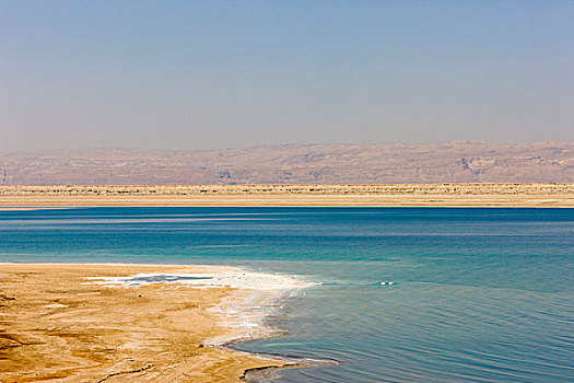 海滩,死海,约旦