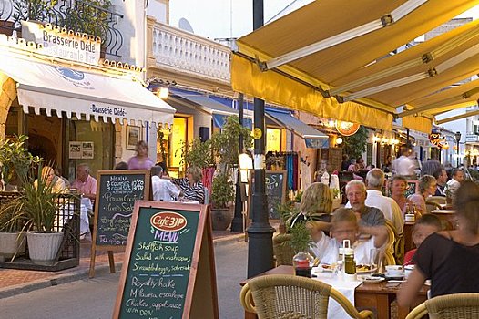 咖啡馆,餐馆,伊比沙岛,西班牙