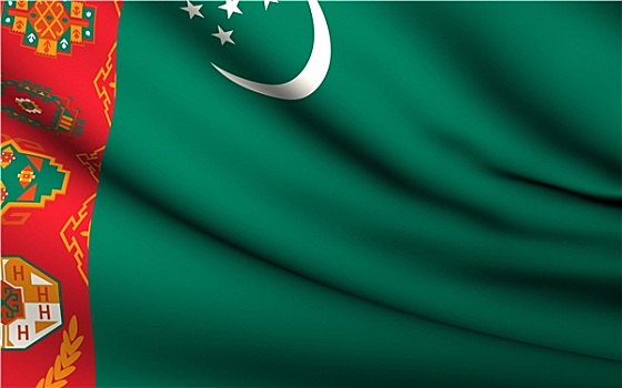 飞,旗帜,土库曼斯坦