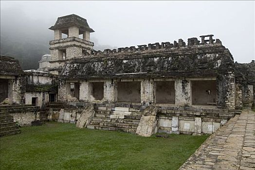 宫殿,玛雅,遗迹,帕伦克,恰帕斯,墨西哥