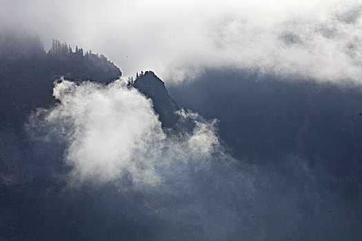 甘南,扎尕那,风光,秀丽,藏区,山村,村庄,世外桃源,云海,民居,油菜花,全景