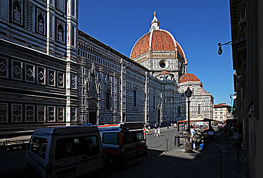 意大利佛罗伦萨的地标,百花圣母大教堂,florencecathedral,和乔托钟楼,campaniledigiotto