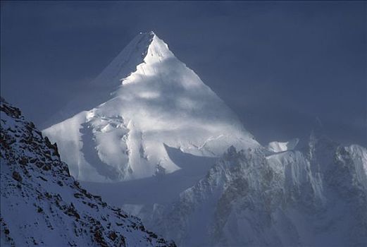 天使,顶峰,旁侧,乔戈里峰,世界,高耸,高处,喀喇昆仑山,巴基斯坦