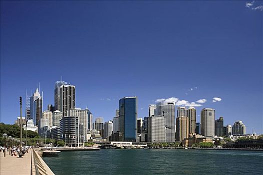悉尼港,天际线,背景,悉尼,澳大利亚