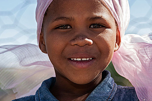 女孩,头像,基特曼斯胡普,纳米比亚,非洲