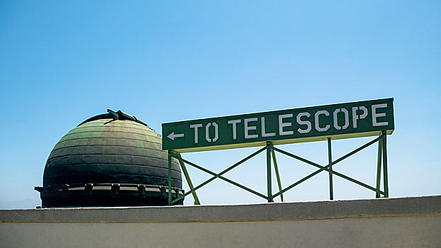 望远镜,标识,观测,洛杉矶,加利福尼亚
