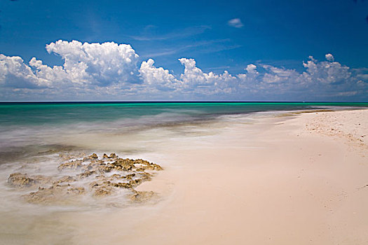 加勒比,海滩,靠近,干盐湖,卡门,墨西哥,北美