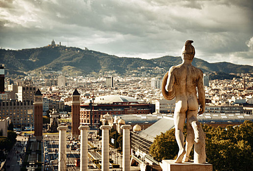 地标,雕塑,巴塞罗那,西班牙
