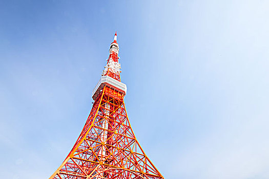 东京,电视塔,晴朗,天空