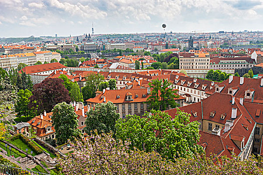 航拍,俯视,老城,布拉格