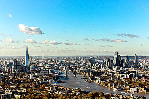 航拍,伦敦,首都,摩天大楼,泰晤士河,风景,城市,城市天际线