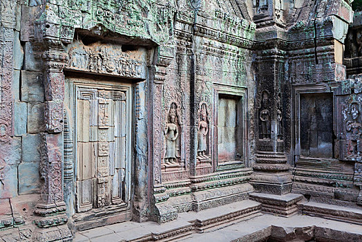 庙宇,吴哥窟,收获,柬埔寨,亚洲