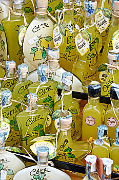 瓶子,纪念品,卡普里岛,意大利,欧洲