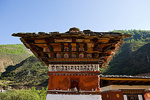 佛塔,传统,建筑,风格,不丹