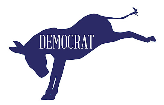 民主党,蓝色,驴