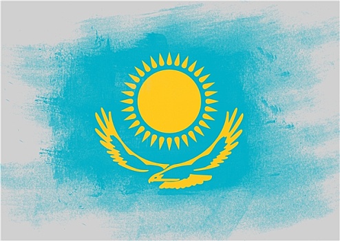 旗帜,哈萨克斯坦,涂绘,画刷