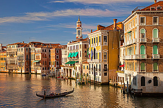 阳光,建筑,大运河,威尼斯,意大利
