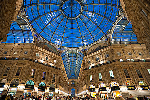 商业街廊,购物,商场,米兰,伦巴第,意大利,欧洲