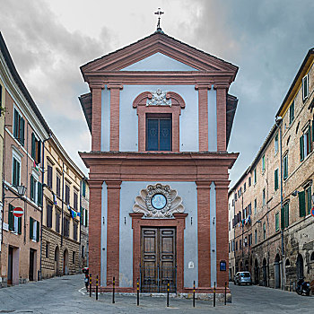 教堂,街上,建筑,锡耶纳,托斯卡纳,意大利
