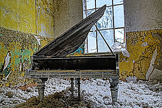 老,钢琴,场所
