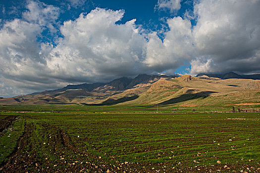 山景,边界,伊朗,库尔德斯坦,伊拉克,大幅,尺寸