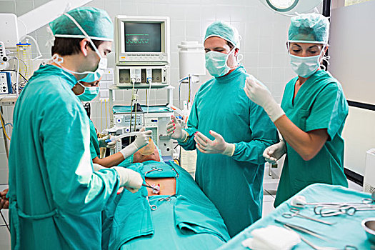 外科手术,团队,操作,病人,手术室,医院
