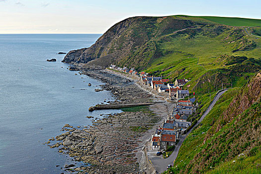 海边风景,靠近,渔村,班夫郡,英国,苏格兰,欧洲