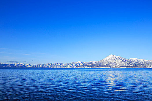 湖,山,雪,北海道