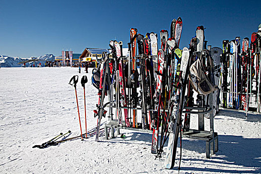 滑雪,架子,山顶,高原,山,冬季活动区,山谷,省,意大利,欧洲